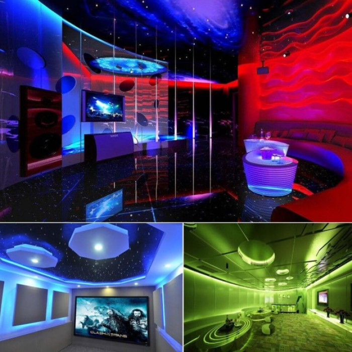 Світлодіодна стрічка SMD 5050 RGB LED 5 м IP65 з bluetooth контролем. підключення 220V
