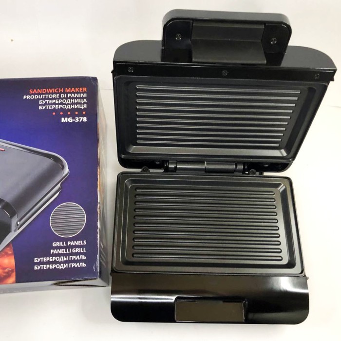 Гриль-бутербродниця з антипригарним покриттям, Гриль притискний ребристий, Якісний гриль KN-98