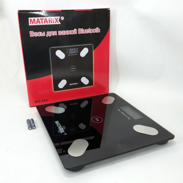 Цифрові ваги смарт MATARIX, Ваги для фітнес-тренувань, Ваги з функцією bluetooth підлогові смарт ML-11
