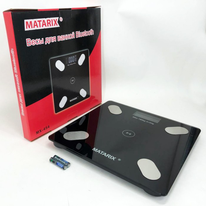 Ваги підлогові смарт MATARIX MX-454 App, Розумні ваги з функцією фітнесу Цифрові смарт QZ-59