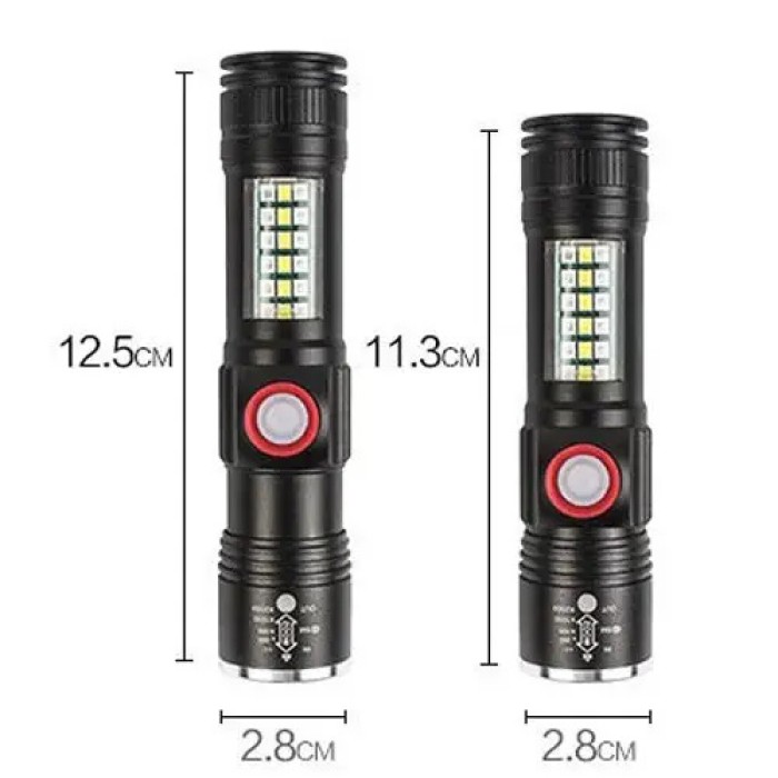 Ліхтар світлодіодний тактичний SY-1903C-P50+SMD+RGB, Дуже яскравий ліхтар, Потужні ліхтарики BK-44