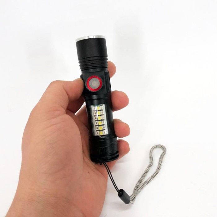 Ліхтар світлодіодний тактичний SY-1903C-P50+SMD+RGB, Дуже яскравий ліхтар, Потужні ліхтарики BK-44
