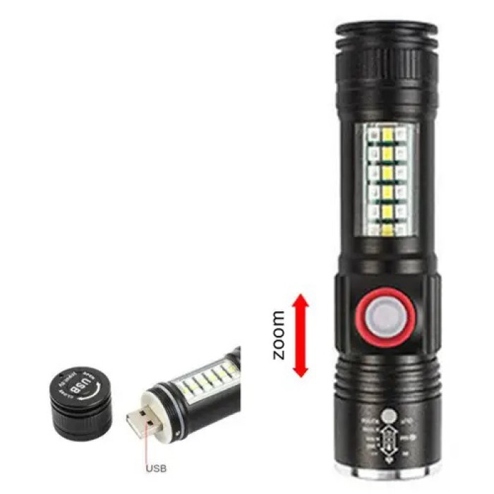 Ліхтар світлодіодний тактичний SY-1903C-P50+SMD+RGB, Дуже яскравий ліхтар, Потужні ліхтарики BK-44