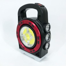 Переносний ліхтар прожектор 6678С-3LED+5COB із сонячною панеллю та функцією Power Bank, ручний прожектор