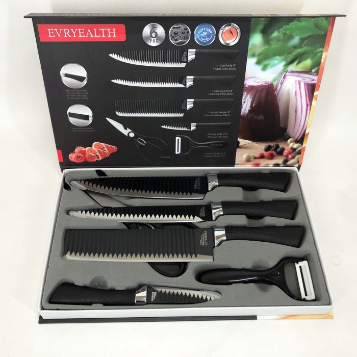 Хороші кухонні ножі, Набір ножів для приготування їжі, Набір якісних ножів для дому QW-84