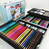 Універсальний набір для малювання Единорог 145 предметов, Набір для творчості у валізі ND-50