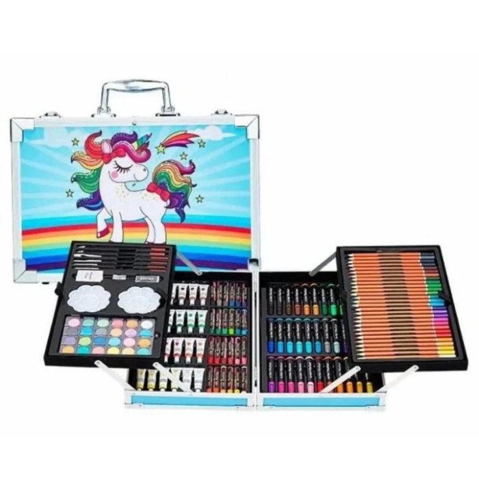 Універсальний набір для малювання Единорог 145 предметов, Набір для творчості у валізі ND-50