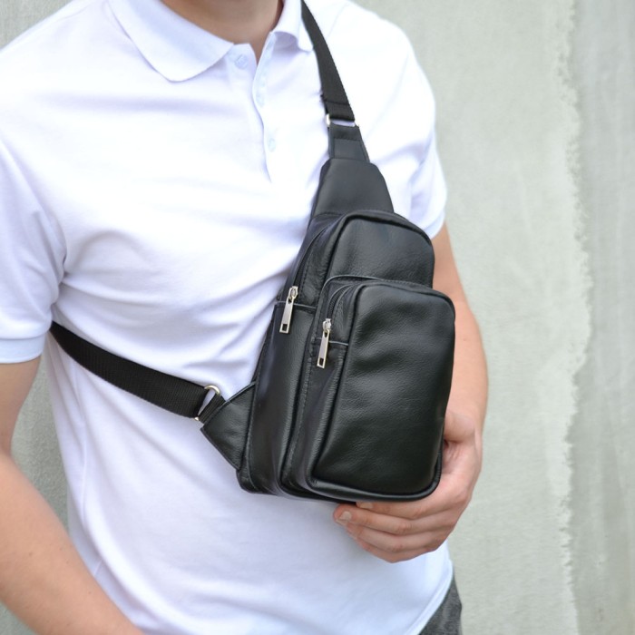 Чоловіча міська сумка крос-боді, Сумка кобура наплічна мішок через плече чоловіча LR-93