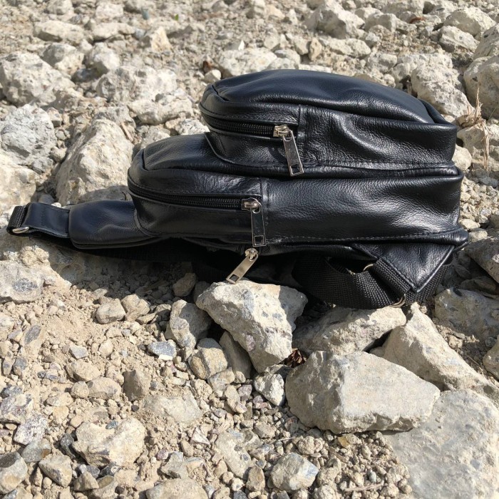 Чоловіча міська сумка крос-боді, Сумка кобура наплічна мішок через плече чоловіча LR-93