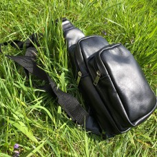 Чоловіча міська сумка крос-боді, Сумка кобура наплічна мішок через плече чоловіча LR-93