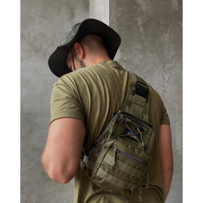 Армійська чоловіча сумка нагрудна, Чоловіча тактична сумка барсетка через плече кобура наплічна JR-65