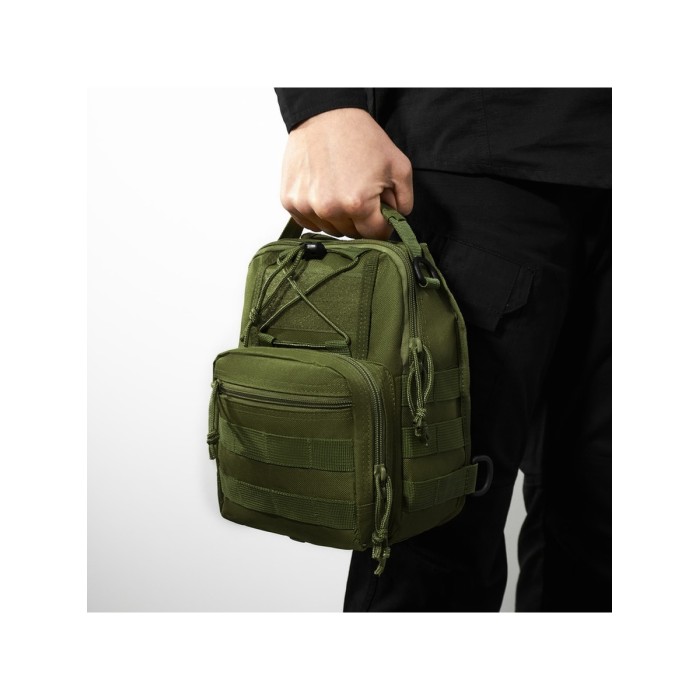 Тактична сумка на груди, Сумка через плече з військової тканини для повсякденного життя KB-64