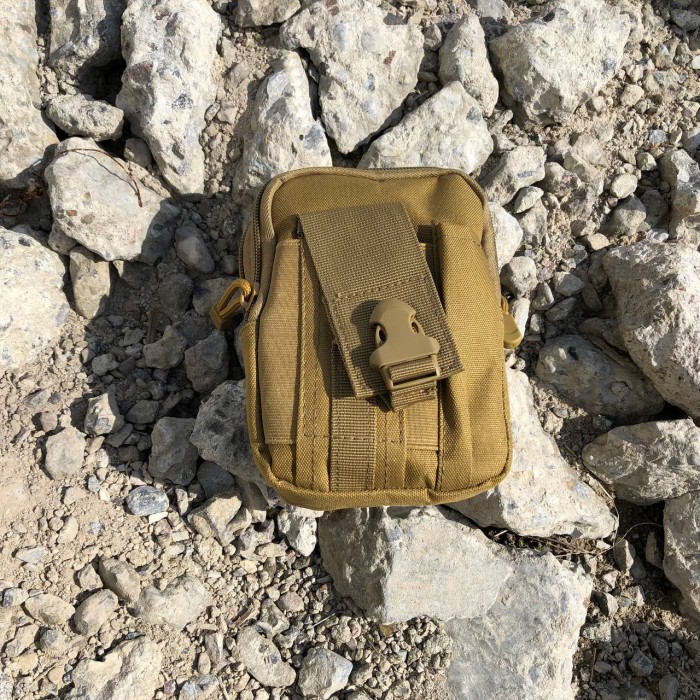 Тактична сумка - сумка для телефону, система MOLLE органайзер тактичний з кордури. Колір: койот OS-90