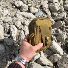 Тактична сумка - сумка для телефону, система MOLLE органайзер тактичний з кордури. Колір: койот XM-42
