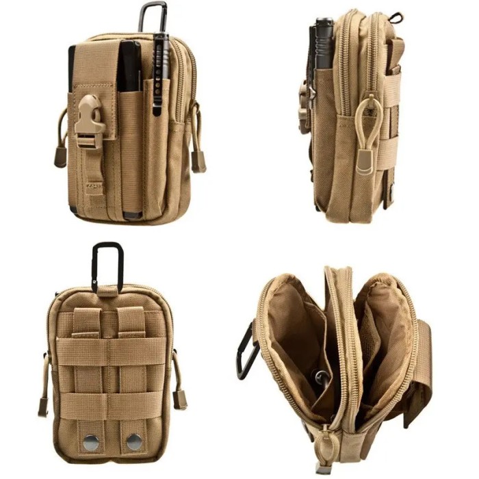 Тактична сумка - сумка для телефону, система MOLLE органайзер тактичний з кордури. Колір: койот XM-42