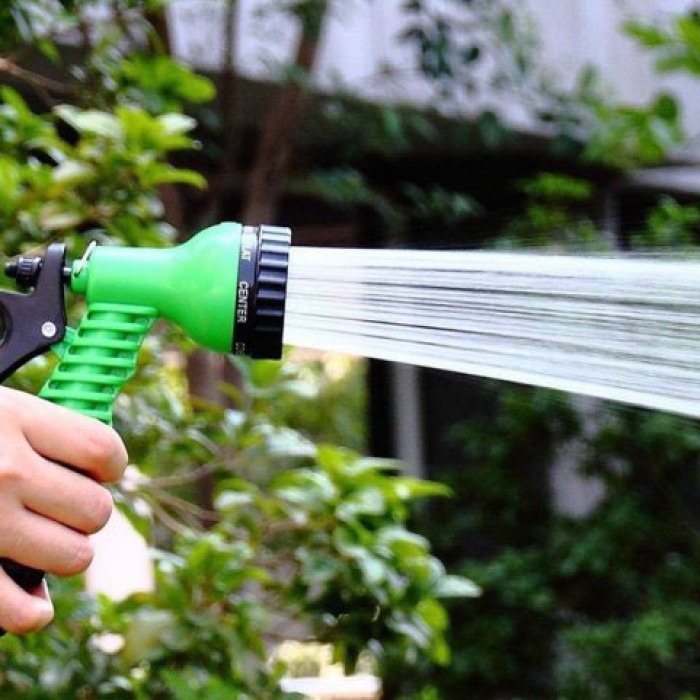 Шланг садовий Magic House 7.5 м з розпилювачем (6 режимів). Колір: зелений CY-54