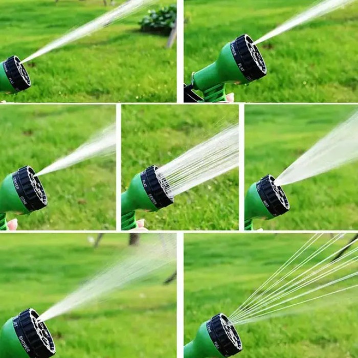 Шланг садовий Magic House 7.5 м з розпилювачем (6 режимів). Колір: зелений CY-54