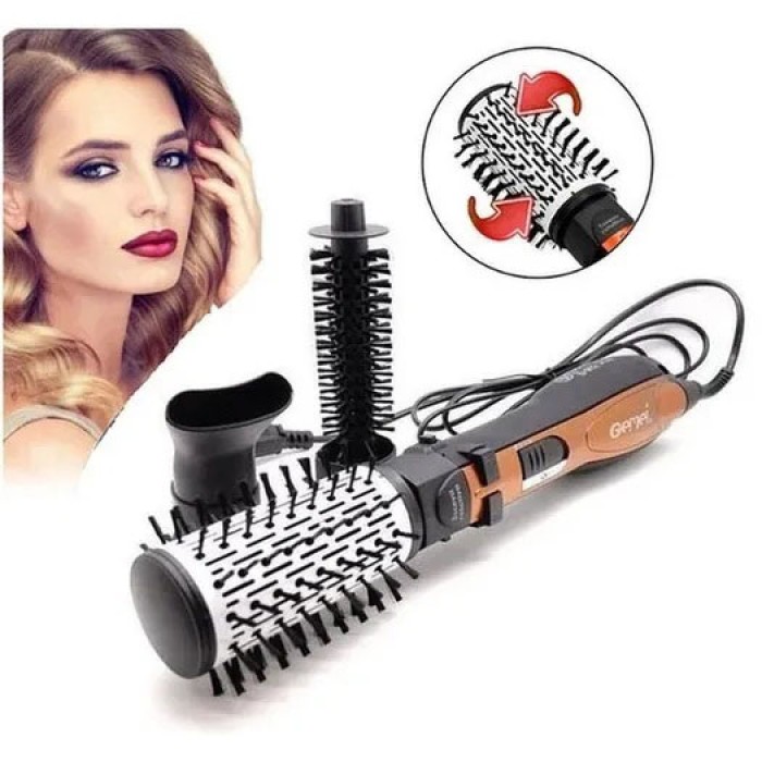 Стайлер для завивки Gemei Gm-4828, Дорожній потужний фен для волосся, Фен щітка крутиться KF-57