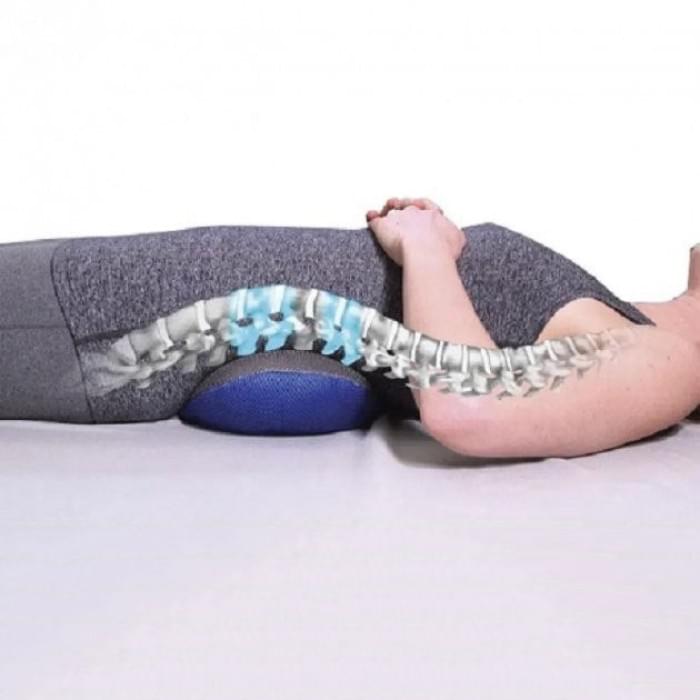 Ортопедична подушка для попереку Lumbar Support TV One. Подушка для попереку з ефектом пам'яті з м'яким тканинним покриттям, DQ-219 що дихає.
