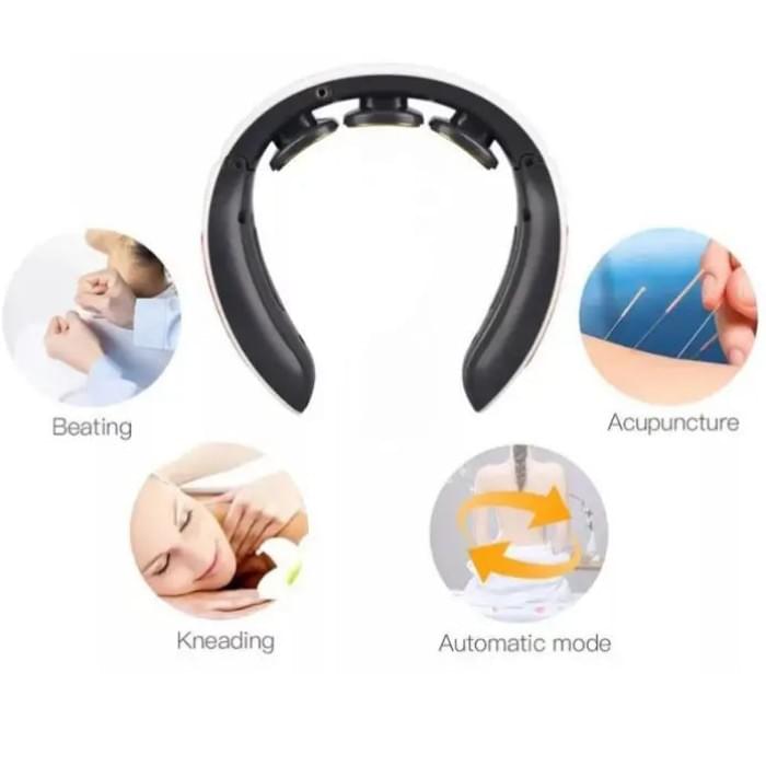 Роликовий масажер для шиї Smart Neck Massager HX-1680, Шийна подушка для масажу, Масажер AB-800 в машину