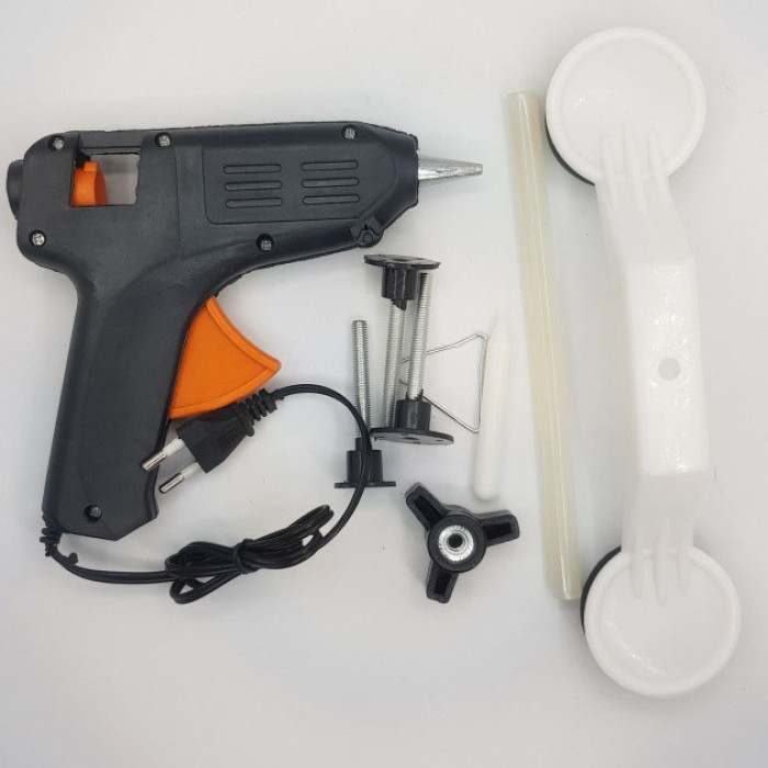 Інструмент для видалення вм'ятин на авто Clefers Pops-a-Den- Рихтування своїми руками - Клей, Пістолет, Присоска в комплекті JL-91