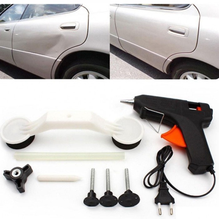 Інструмент для видалення вм'ятин на авто Clefers Pops-a-Den- Рихтування своїми руками - Клей, Пістолет, Присоска в комплекті YI-22