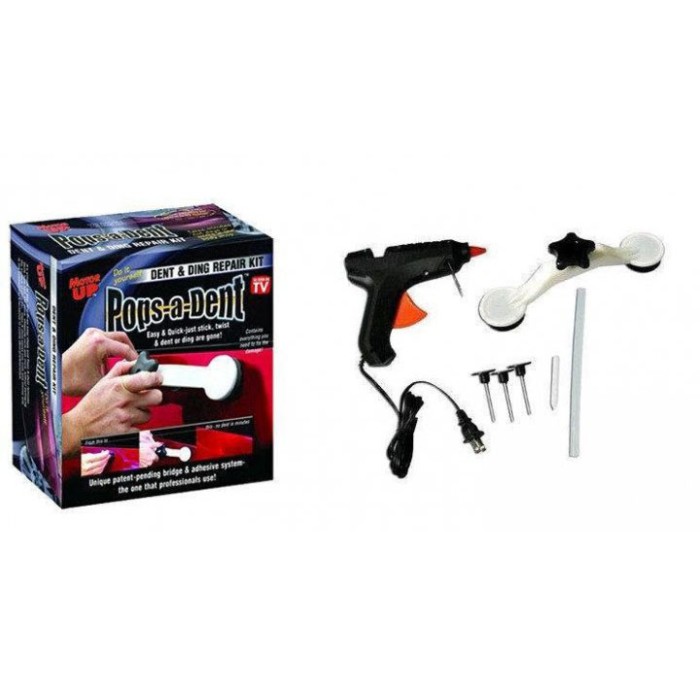 Інструмент для видалення вм'ятин на авто Clefers Pops-a-Den- Рихтування своїми руками - Клей, Пістолет, Присоска в комплекті YI-22