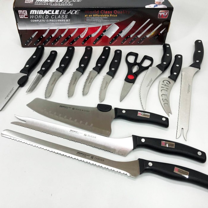 Якісні ножі для дому Contour Pro Knives 13, Професійні ножі для домашньої кухні Сталеві кухонні IW-26