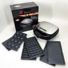 Вафельниця для приготування сніданку Domotec MS-7704 1000 W, Електрична вафельниця настільна QU-25