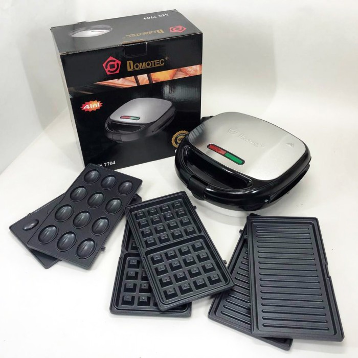Вафельниця для приготування сніданку Domotec MS-7704 1000 W, Електрична вафельниця настільна QU-25
