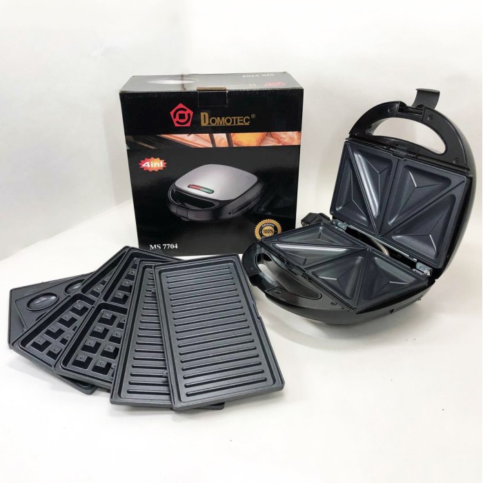 Вафельниця для приготування сніданку Domotec MS-7704 1000 W, Електрична вафельниця настільна QU-25