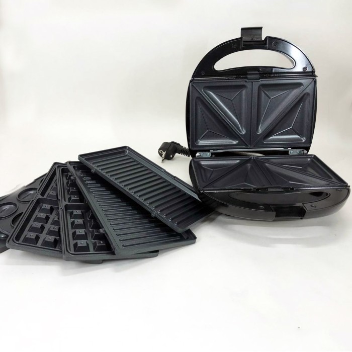 Вафельниця для приготування сніданку Domotec MS-7704 1000 W, Електрична вафельниця настільна QU-25