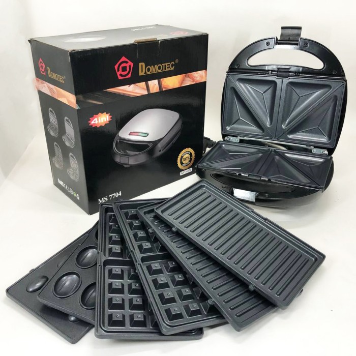 Вафельниця для приготування сніданку Domotec MS-7704 1000 W, Електрична вафельниця настільна QU-25