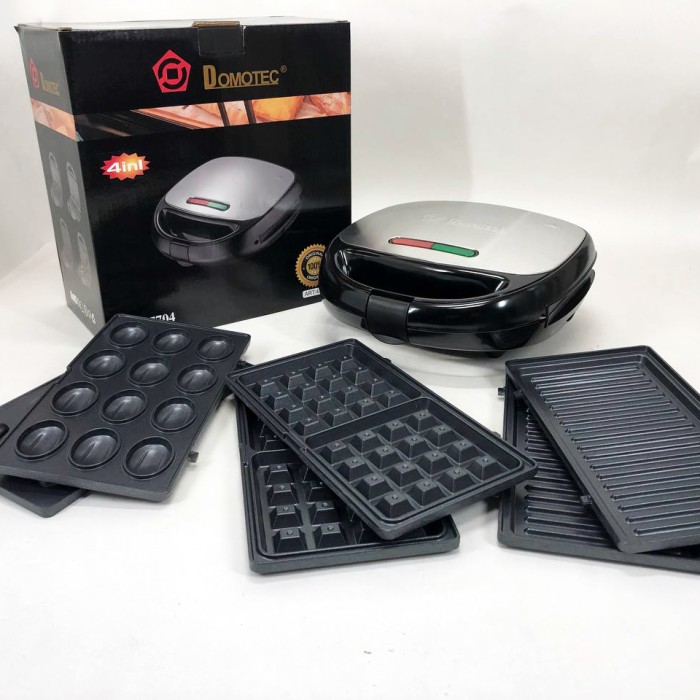 Вафельниця для приготування сніданку Domotec MS-7704 1000 W, Електрична вафельниця настільна QU-25