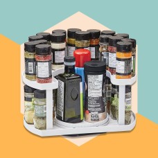 Спецівниця Spice Spinner Two-Tiered Spice Organizer, Поворотна підставка для спецій, Карусель для спецій CN-40