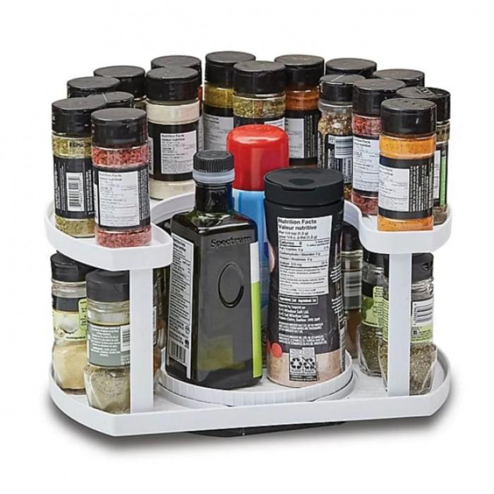 Спецівниця Spice Spinner Two-Tiered Spice Organizer, Поворотна підставка для спецій, Карусель UC-666 для спецій