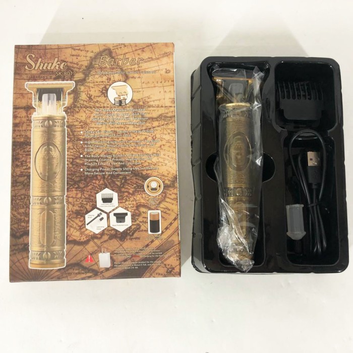 Бездротовий акумуляторний тример для стрижки волосся Shuke SK-8017, Машинка для стрижки волосся домашня XR-46