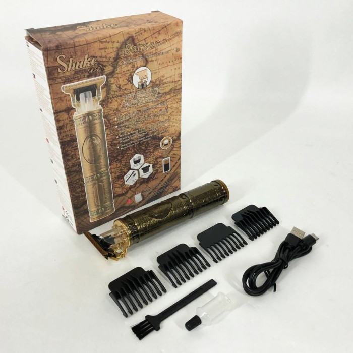 Бездротовий акумуляторний тример для стрижки волосся Shuke SK-8017, Машинка для стрижки волосся домашня XR-46