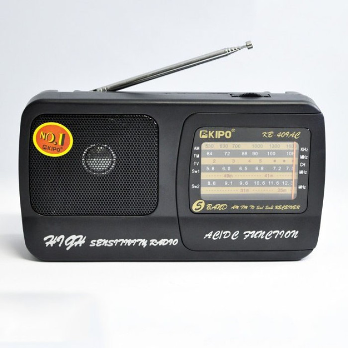 Радіоприймач Kipo KB-409AC потужний радіо FM c usb живлення від батареї R20 або від мережі
