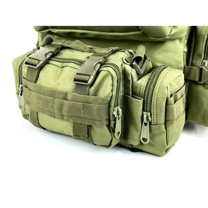 Сумка - підсумок тактична поясна Tactical військова, сумка нагрудна з ременем на плече 5 літрів кордура хакі