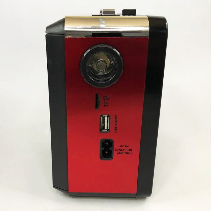 Радіоприймач GOLON RX-9100 USB+SD Радіо з ліхтарем, Ретро радіо, FM передавач. Колір: червоний