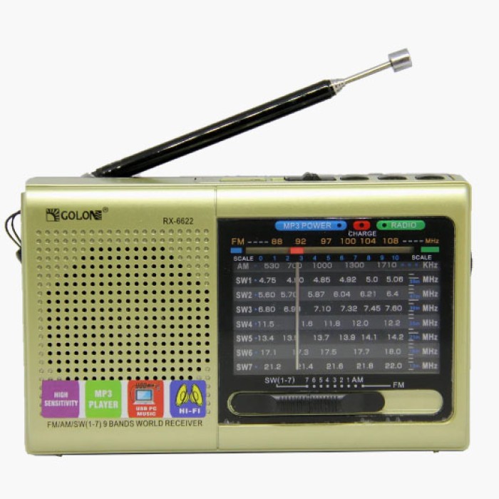 Радіоприймач від мережі 220 MP3 USB Golon RX-6622, Фм радіо з mp3 програвачем, SB-244 Портативний радіоприймач