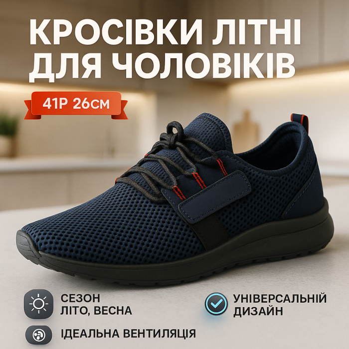 Легке чоловіче взуття з сітки 41р, Чорні чоловічі кросівки літні, Кросівки з сіткою ZX-92