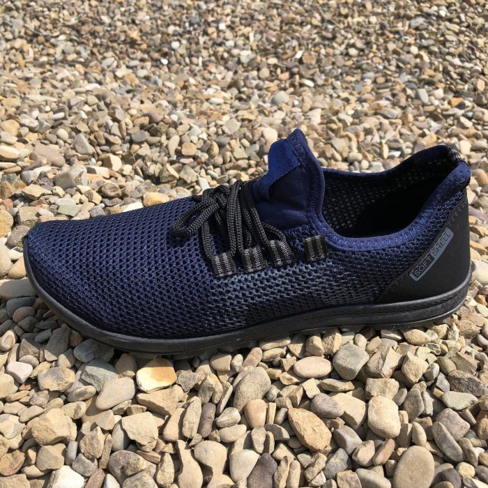 Чоловічі кросівки сітка чорні 40, М'які кросівки з тканини чорні Легкі літні текстильні OU-18