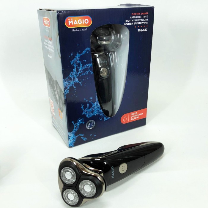 Чоловіча бездротова електрична бритва MAGIO, Електробритва чоловіча бездротова, Бритви акумуляторні WB-49