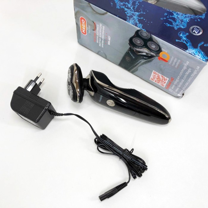 Водонепроникна електробритва для гоління MAGIO, Чоловіча бездротова електрична бритва AL-85