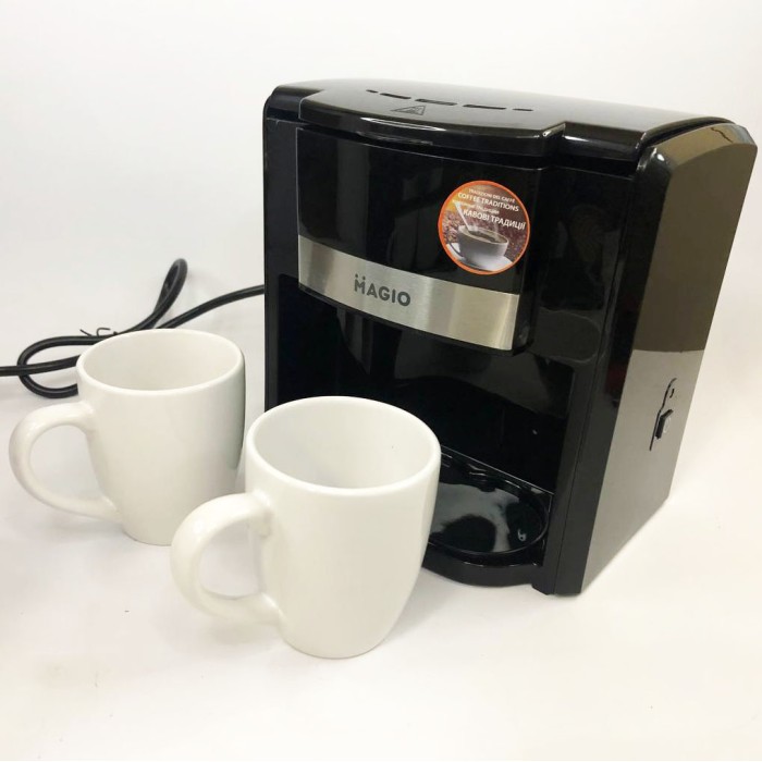 Кавоварка на дві чашки, Домашня кавоварка для приготування напоїв Маленька для меленої кави ZA-39