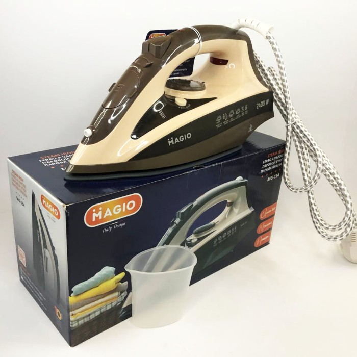 Потужна праска для швидкого прасування Magio MG-134 2400 Вт, Парова праска для прасування ZU-83