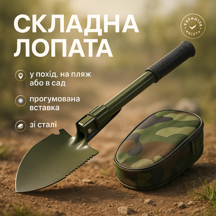 Складна лопата, туристична лопата для кемпінгу, міні лопата, саперна лопата Shovel Mini + чохол