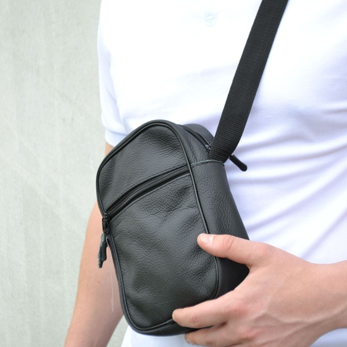 Набір 2 В 1! Сумка + Ліхтар! Якісна чоловіча сумка з натуральної шкіри + Тактичний ліхтар POLICE BL-X71-P50 IY-46